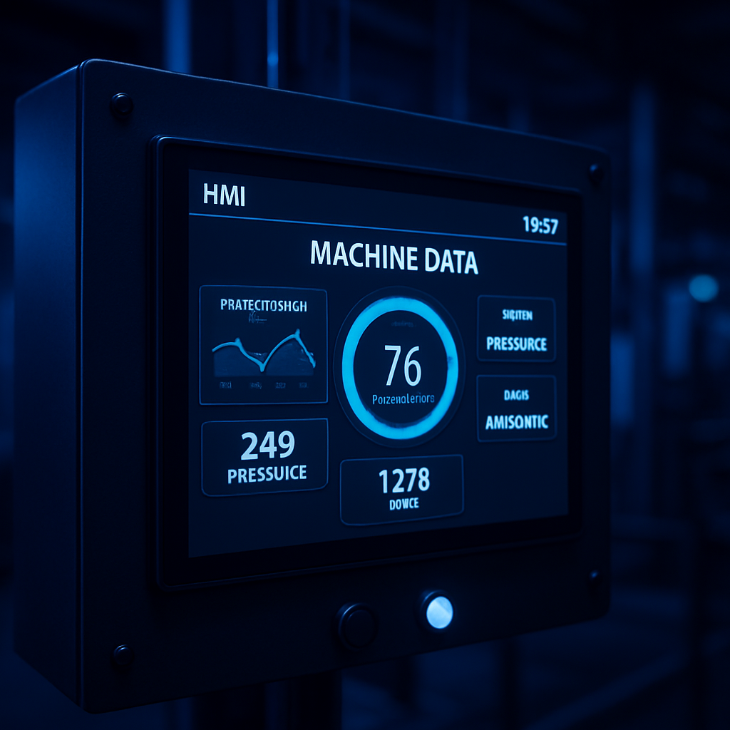 Panel HMI en operación